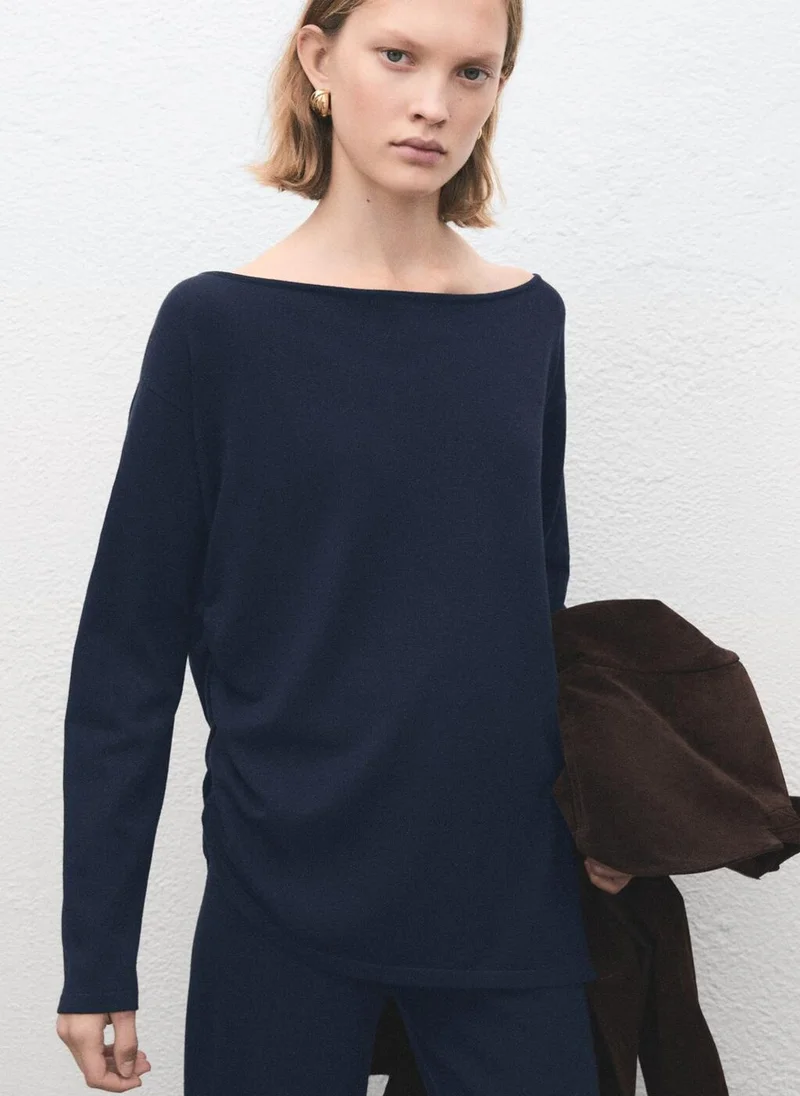 مانجو Boat-neck knitted sweater
